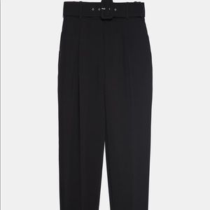 Zara black high waisted pants with belt